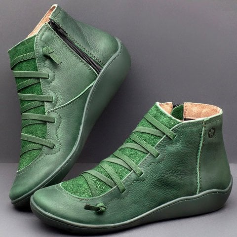 🔥Hot Sale 49% Rabatt🔥 - Bequeme handgefertigte Lederstiefel mit Fußgewölbestütze