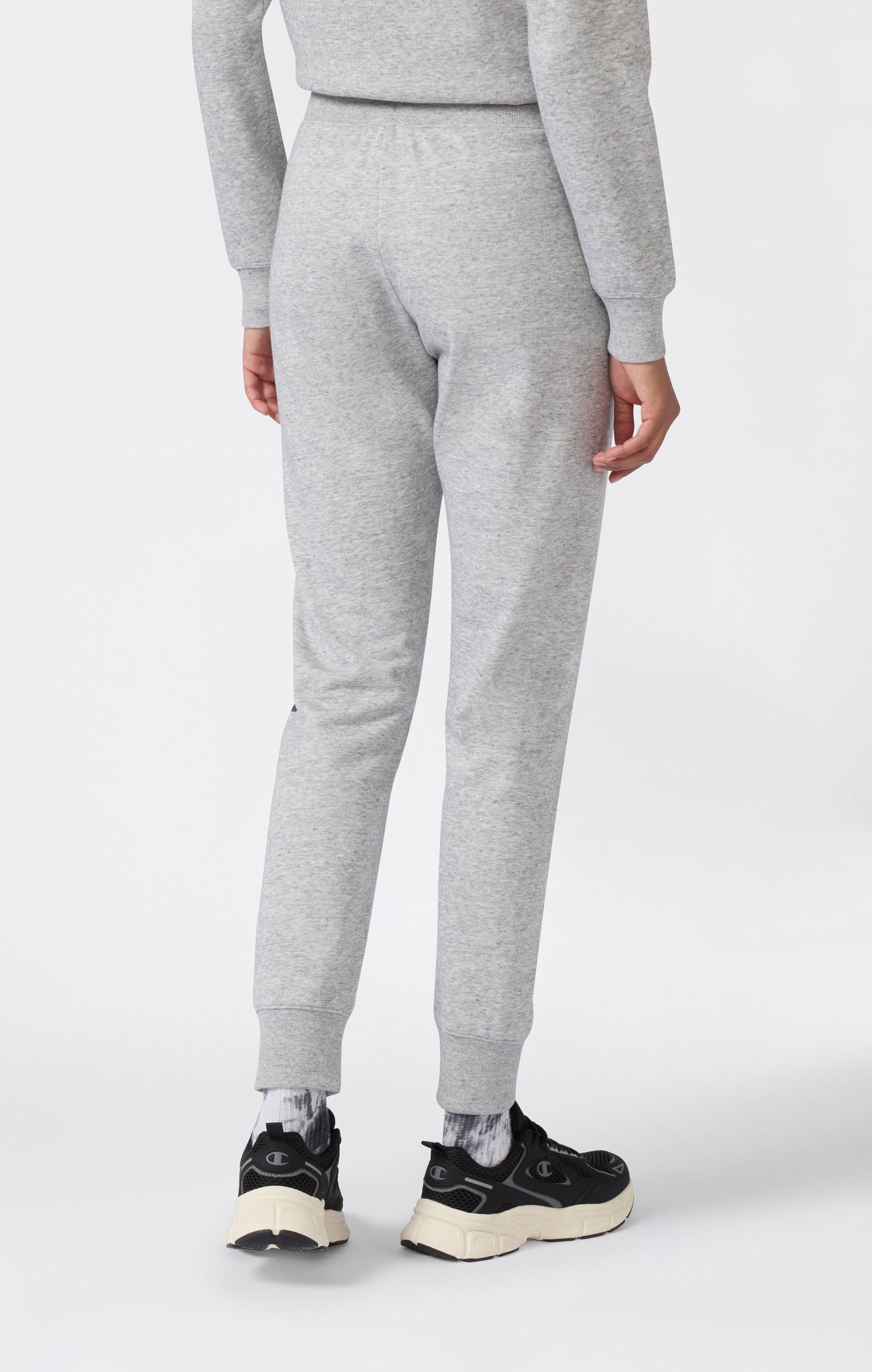 Women's Lightweight Jogger Pants with Rib Cuffs and Maxi Printed Logo