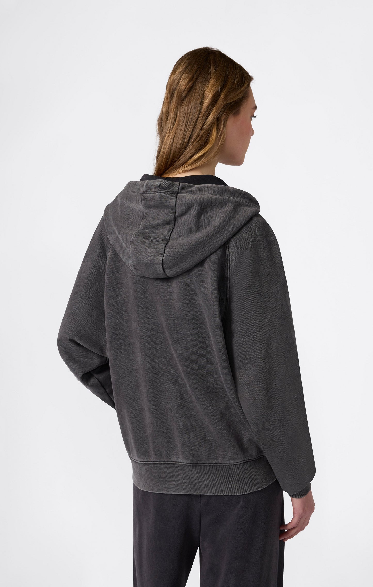 Damen-Kapuzenjacke mit durchgehendem Reißverschluss „Icons“ im Used-Look