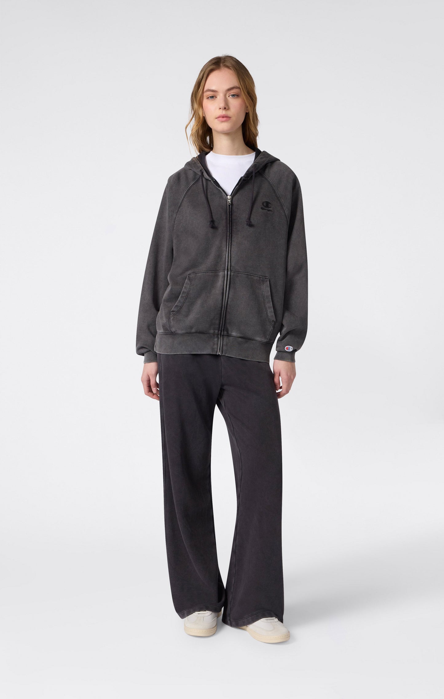 Damen-Kapuzenjacke mit durchgehendem Reißverschluss „Icons“ im Used-Look