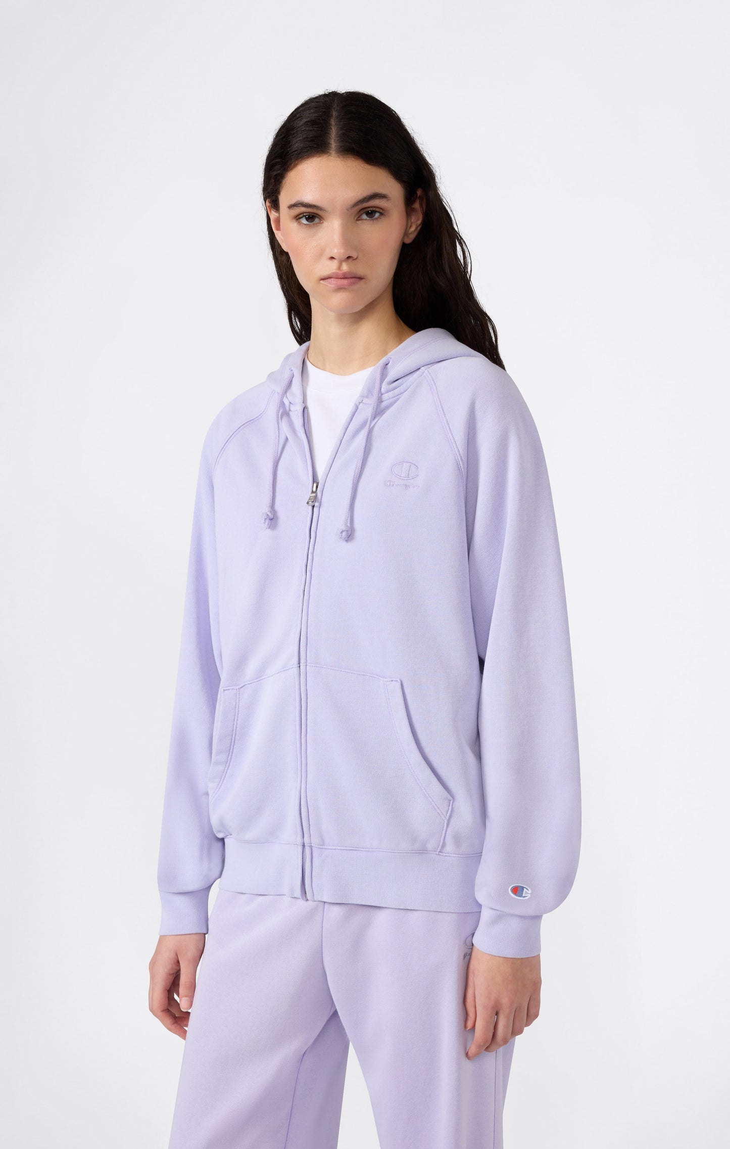 Women's Washed Effect Full Zip Hoodie Icons