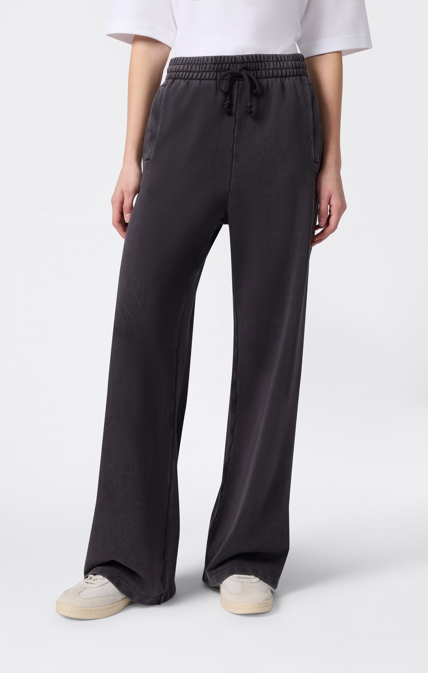 Women's Washed Effect Wide Leg Pants Icons