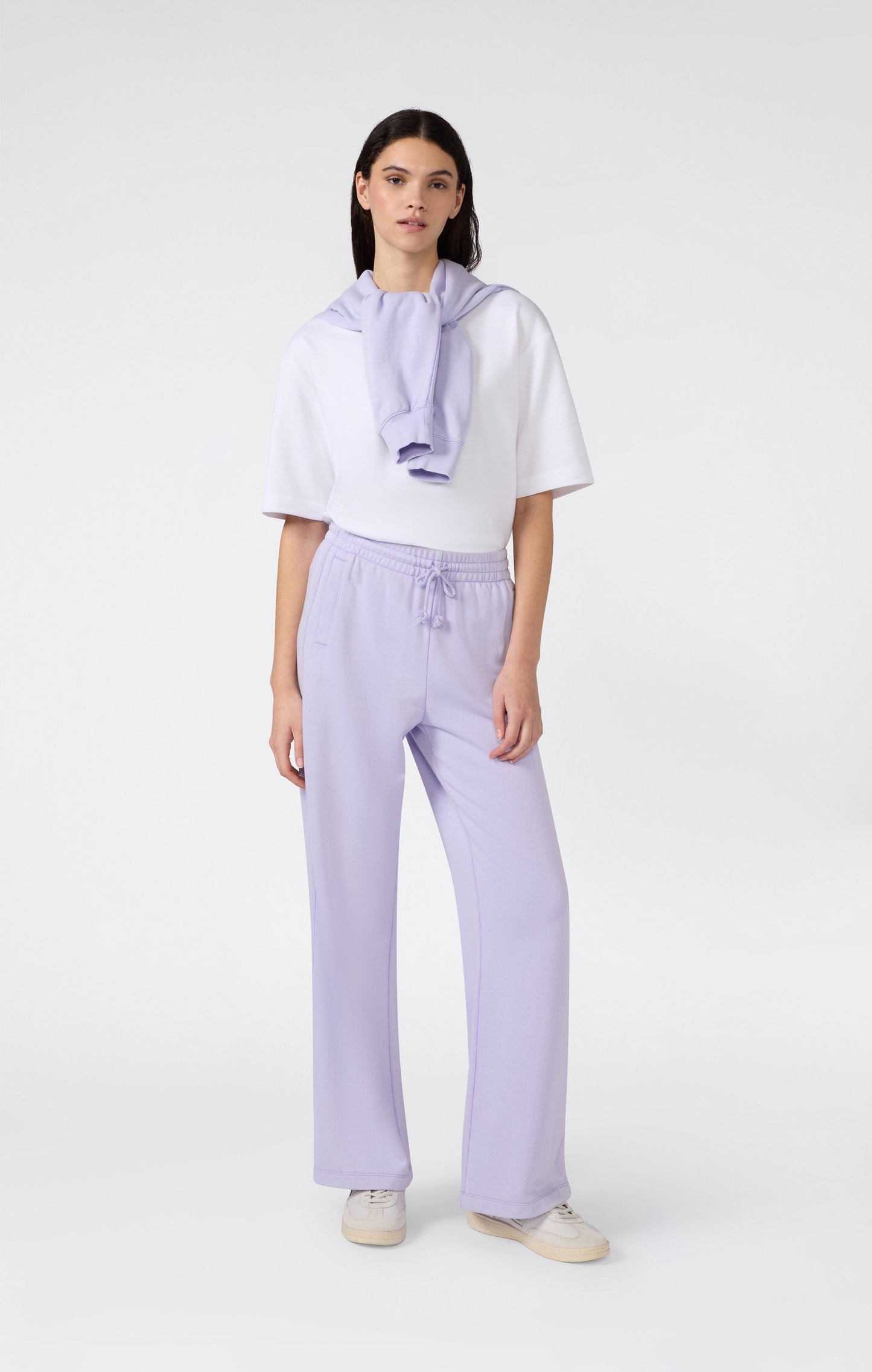 Women's Washed Effect Wide Leg Pants Icons