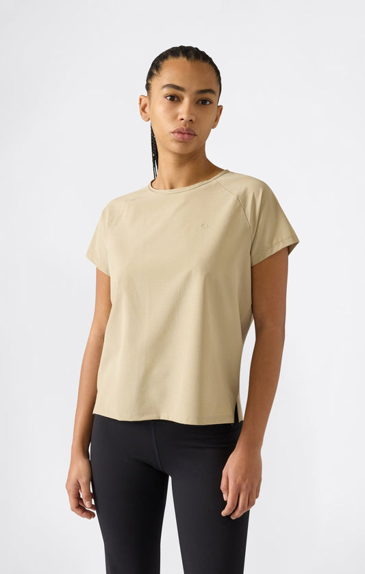 Damen schnelltrocknendes technisches Mesh-T-Shirt