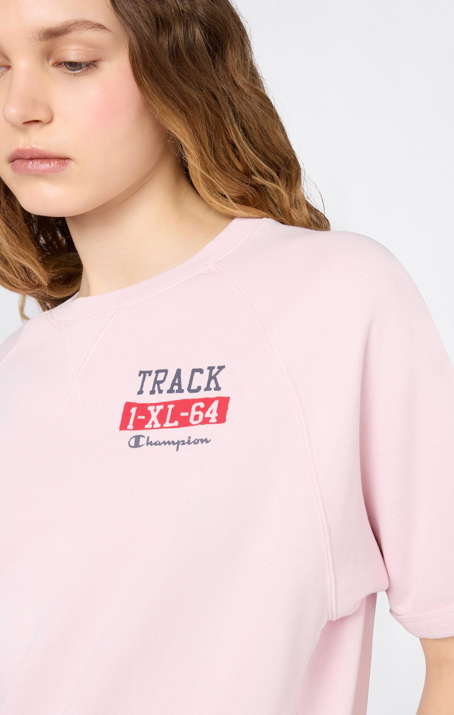 Damen Kurzarm-Rundhals-Sweatshirt mit Grafik