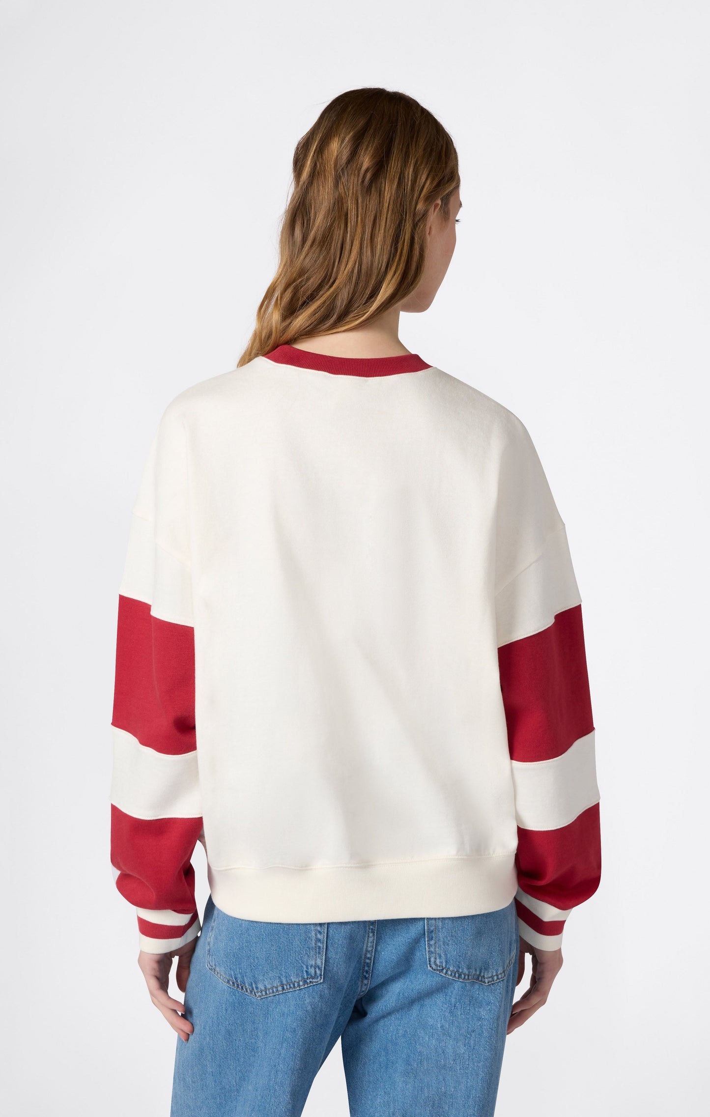 Women's Striped Crewneck Sweatshirt