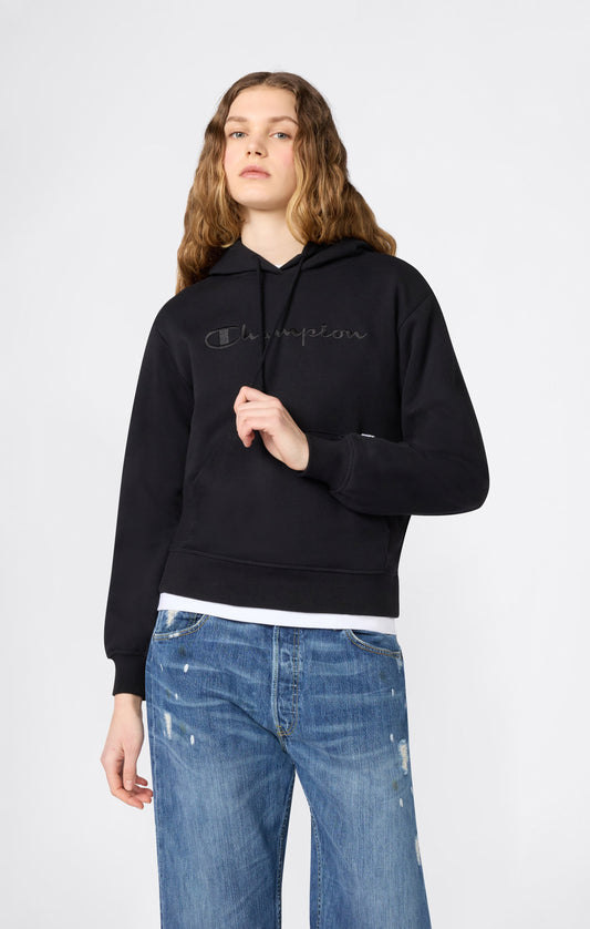 Women's Lightweight Hooded Sweatshirt with Tonal Embroidered Maxi Logo Icons