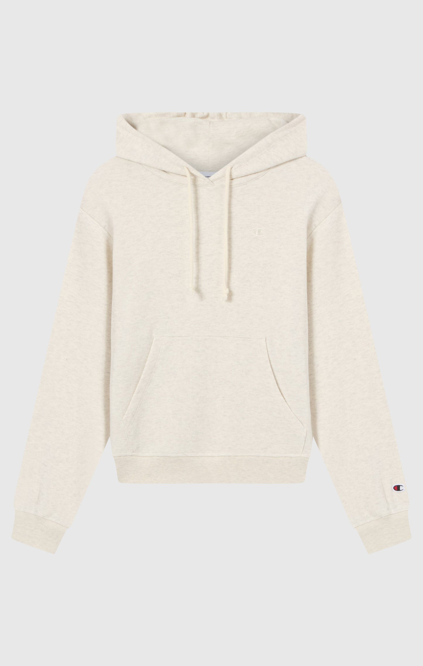 Leichter Kapuzenpullover für Damen mit tonalen gestickten C-Logo-Symbolen