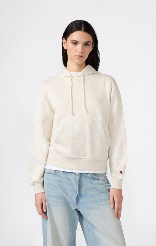 Women's Lightweight Hooded Sweatshirt with Tonal Embroidered C Logo Icons
