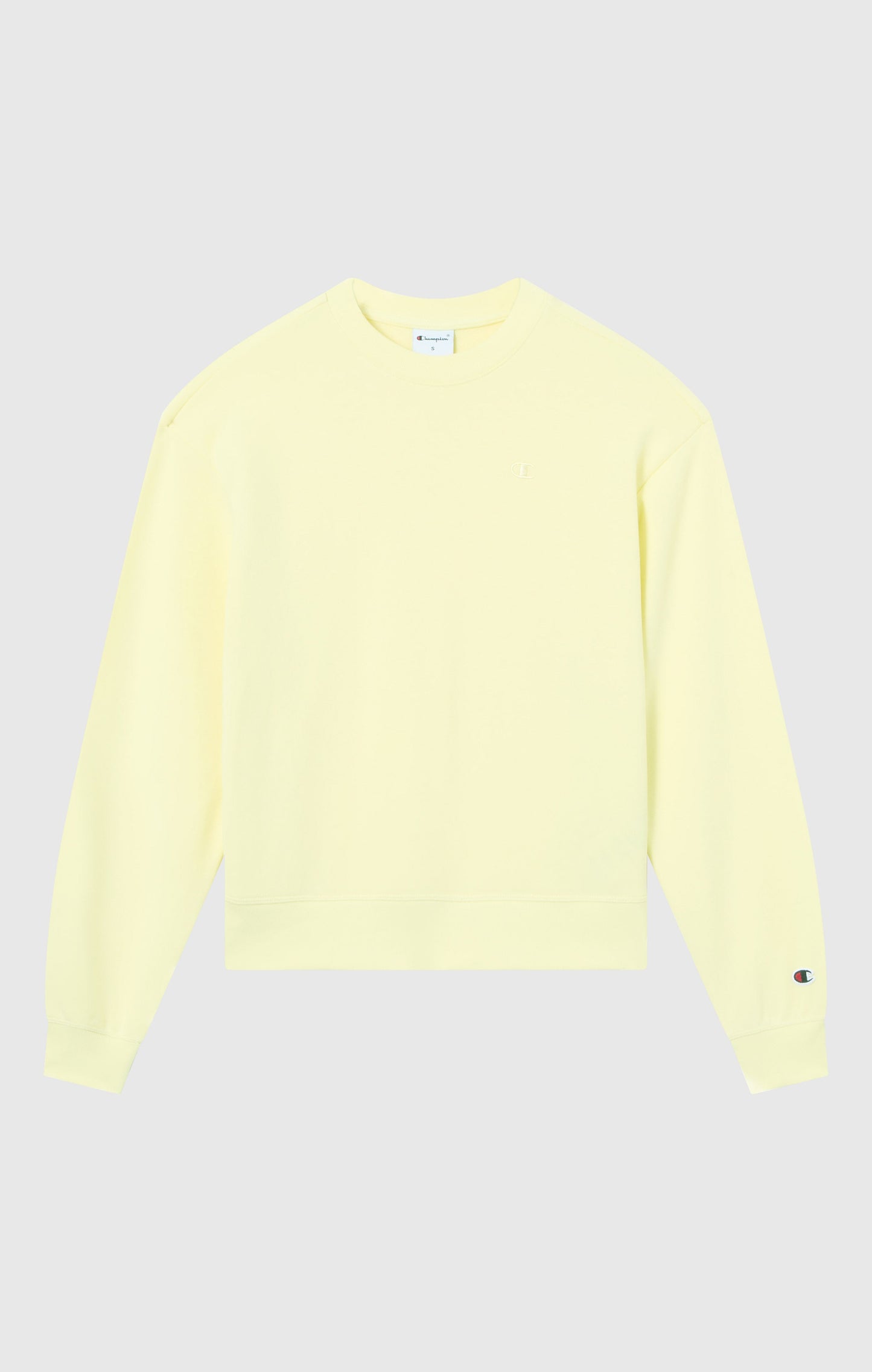 Women's Lightweight Crewneck Sweatshirt with Tonal Embroidered C Logo Icons