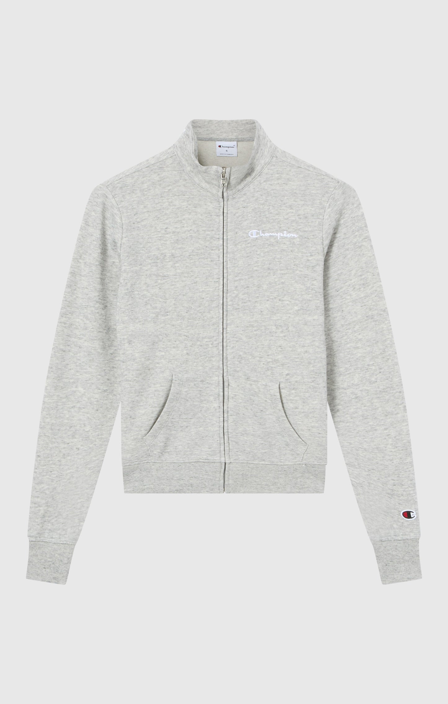 Women's Lightweight Full Zip Sweatshirt with Contrast Logo Icons