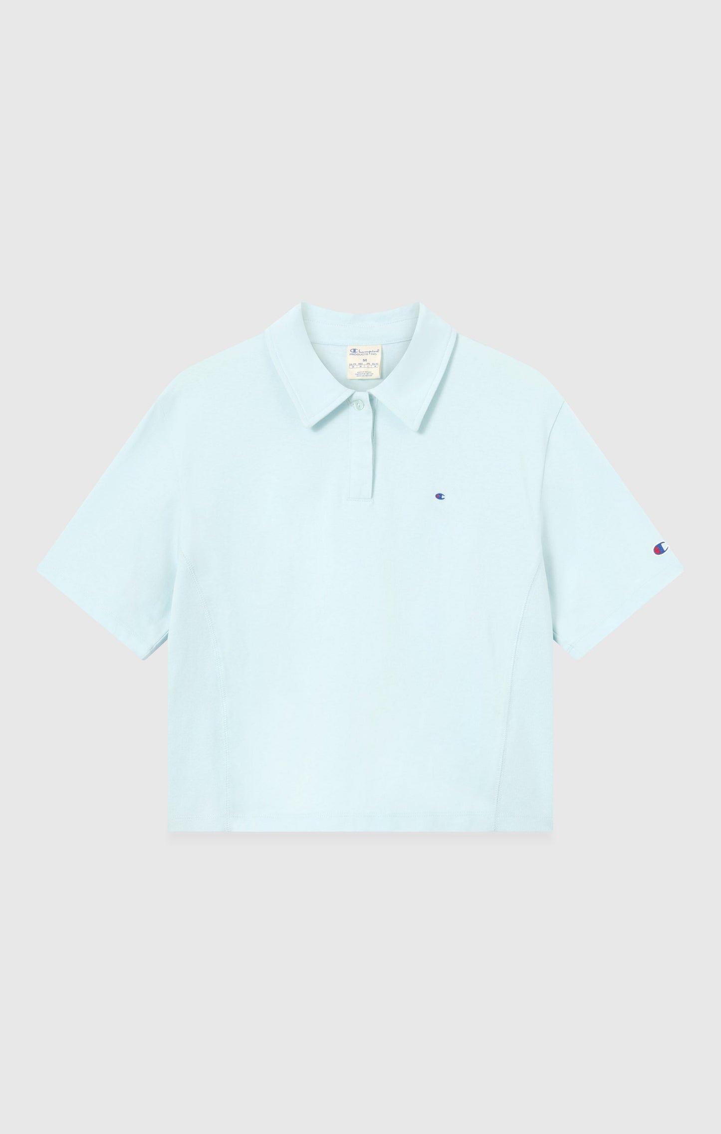 Women's Cropped Cotton Jersey Polo Shirt