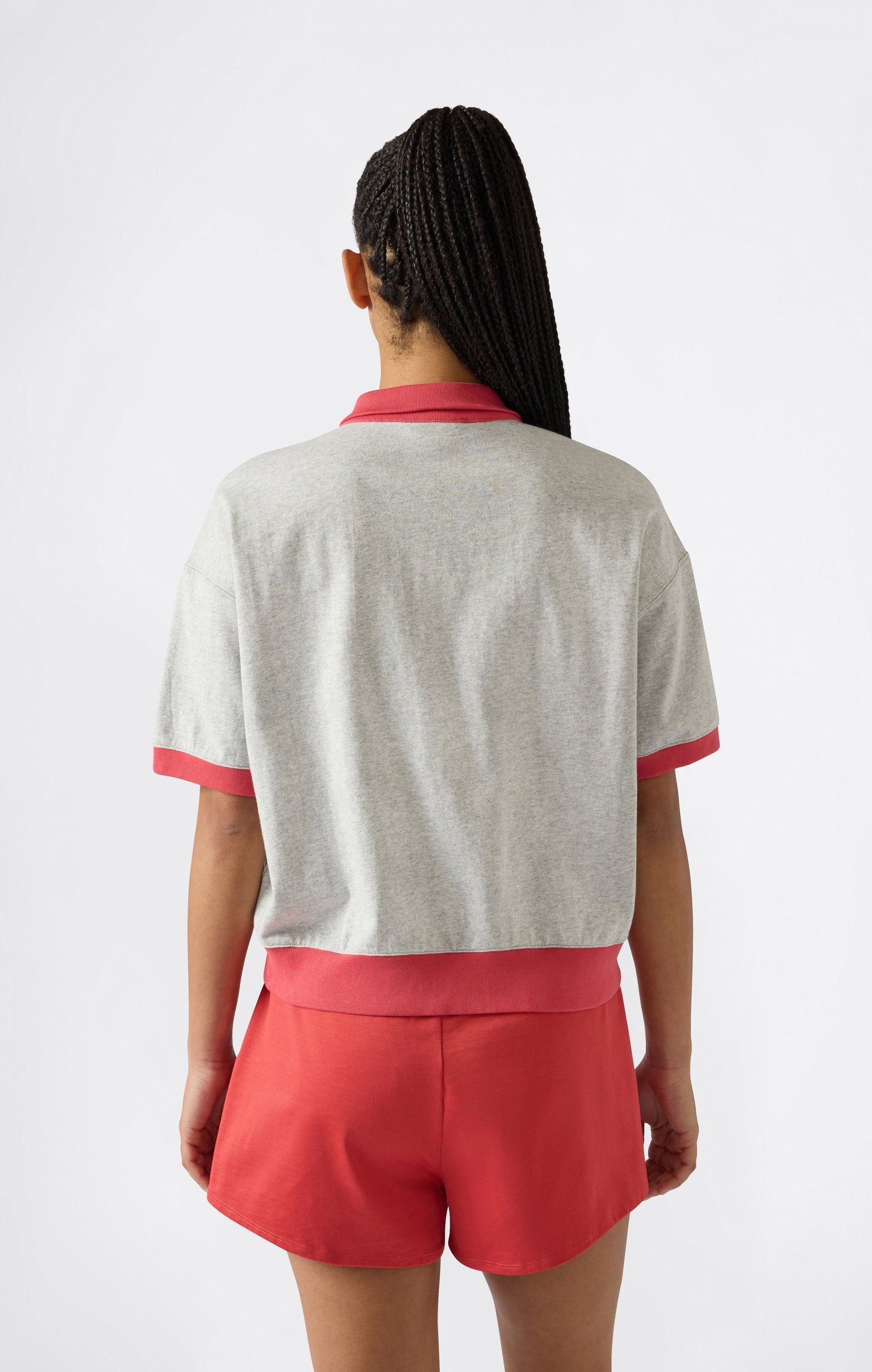 Women's Half Zip Polo T-Shirt Time Capsule