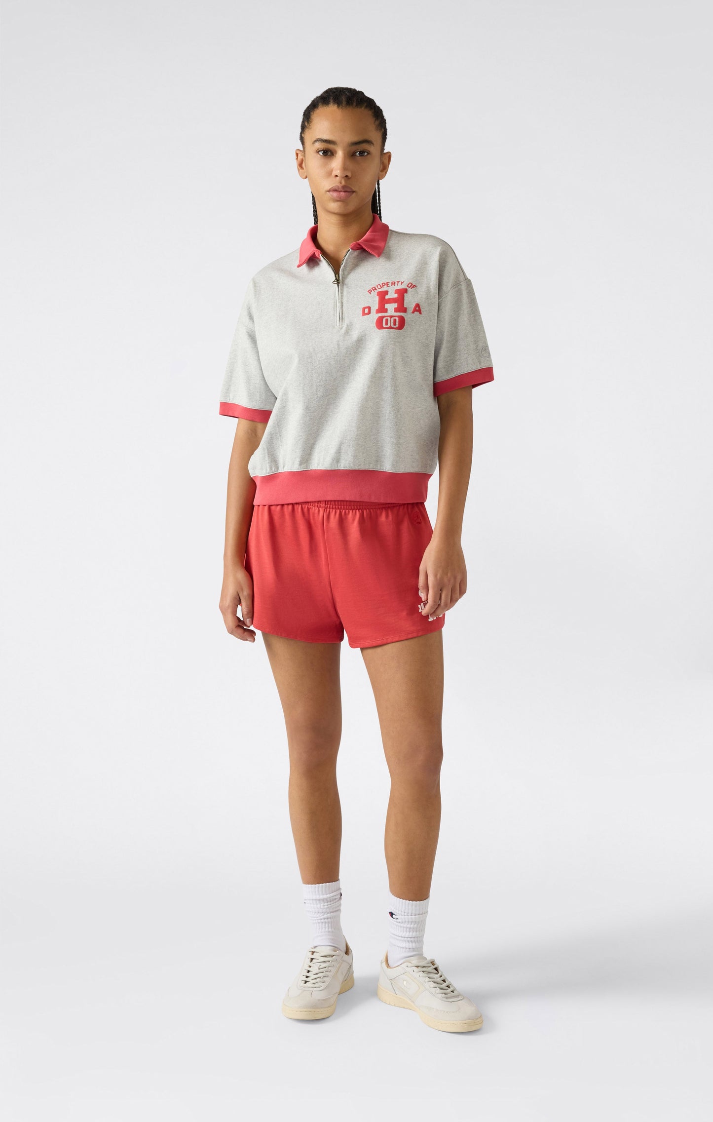 Women's Half Zip Polo T-Shirt Time Capsule