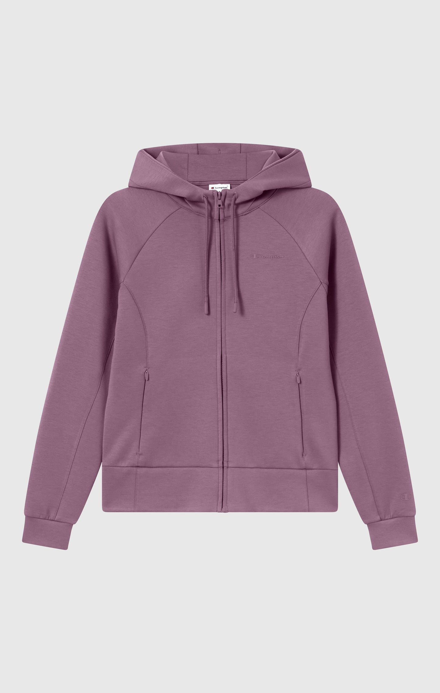 Damen Hoodie mit durchgehendem Reißverschluss aus Interlock-Stoff