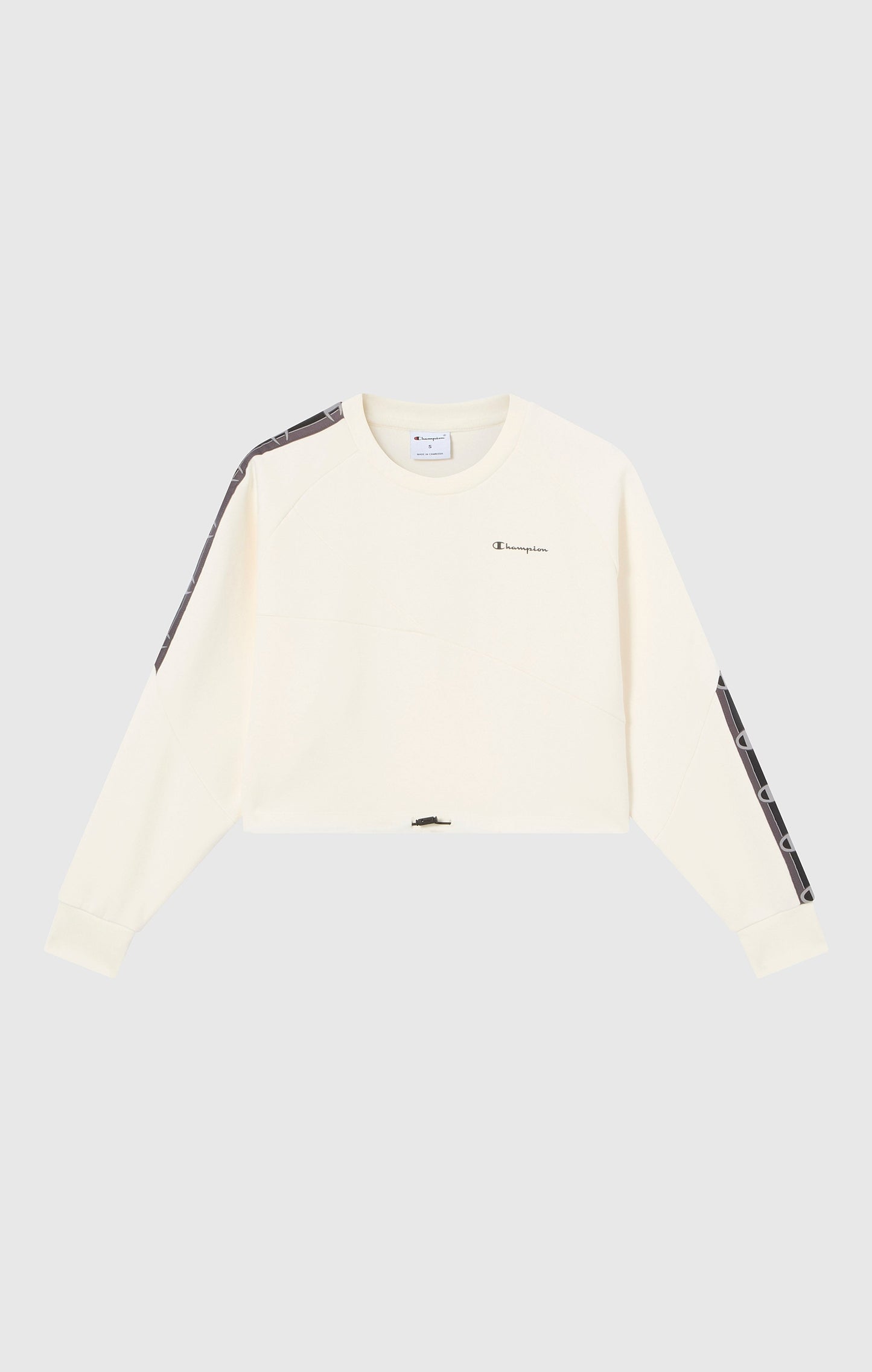 Women's Cropped Interlock Crewneck Sweatshirt with Tape Logo