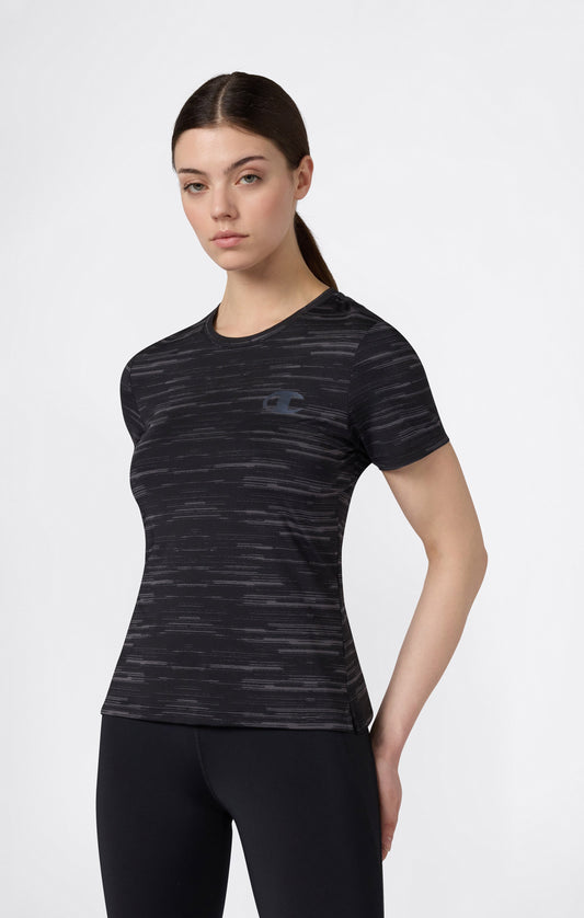 Damen Schnelltrocknendes Sport-Rundhals-T-Shirt