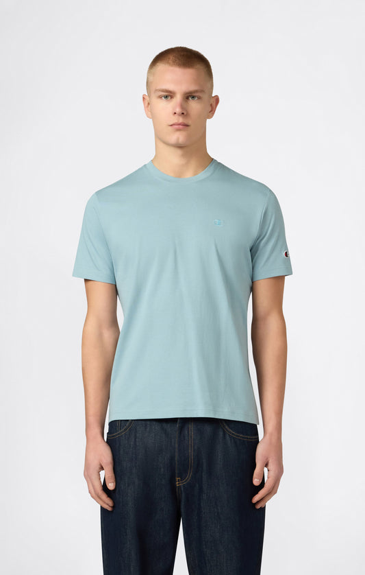 Herren-T-Shirt mit kleiner C-Stickerei und Logo-Icons