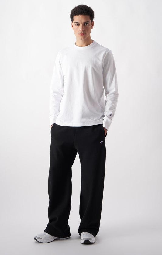 Oversized Herren Langarm-T-Shirt aus weicher, schwerer Baumwolle