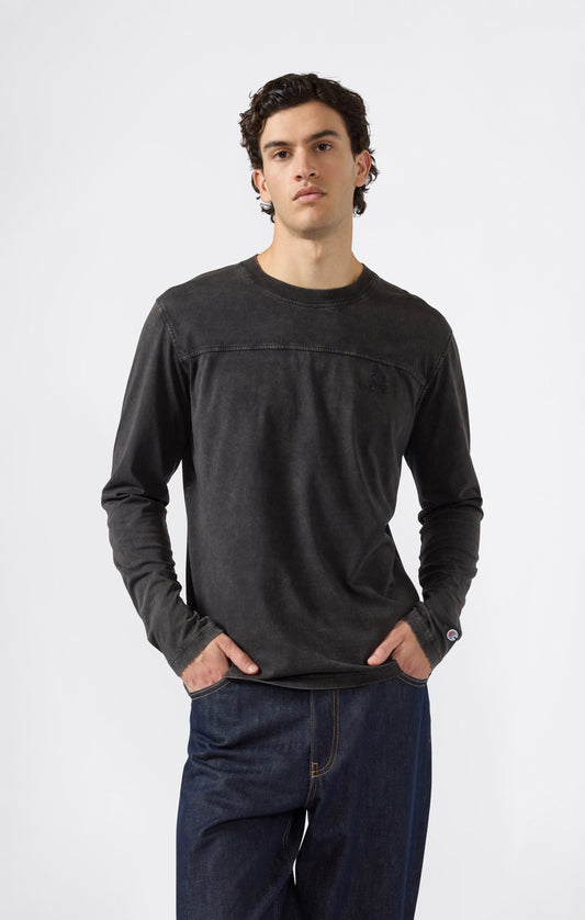 Herren Langarm-T-Shirt mit Waschung Icons