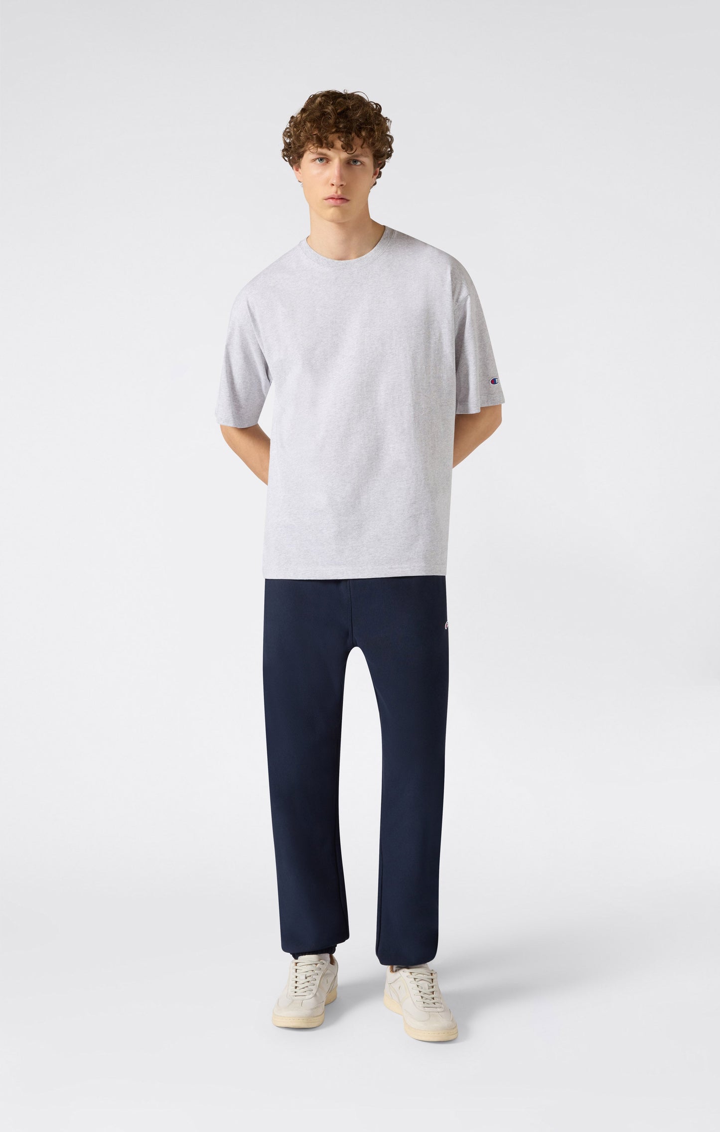 Herren-Jogginghose, leicht, mit elastischen Bündchen und Reverse-Weave-Gewebe