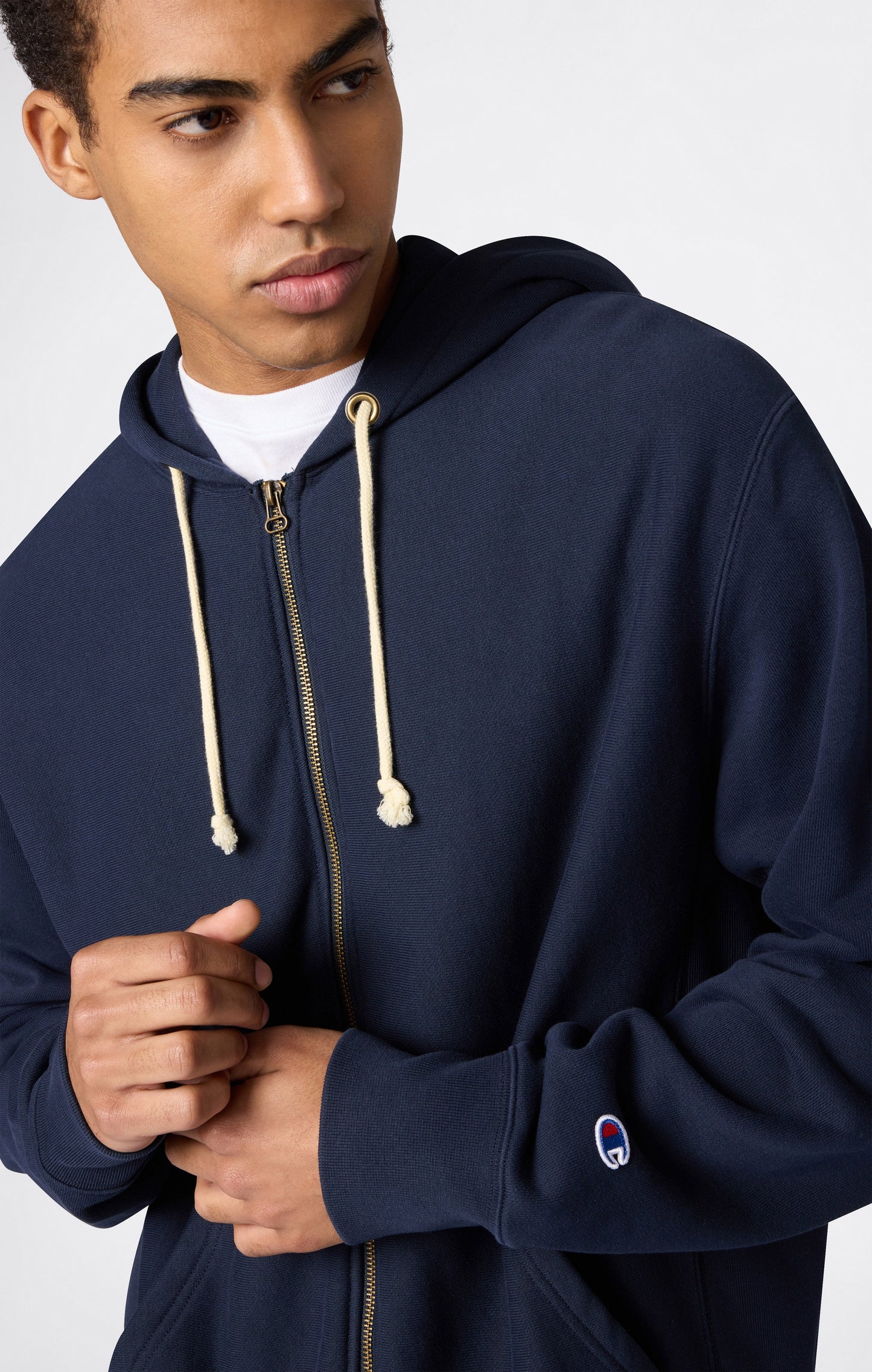 Men's Full Zip Hoodie Sweatshirt Reverse Weave