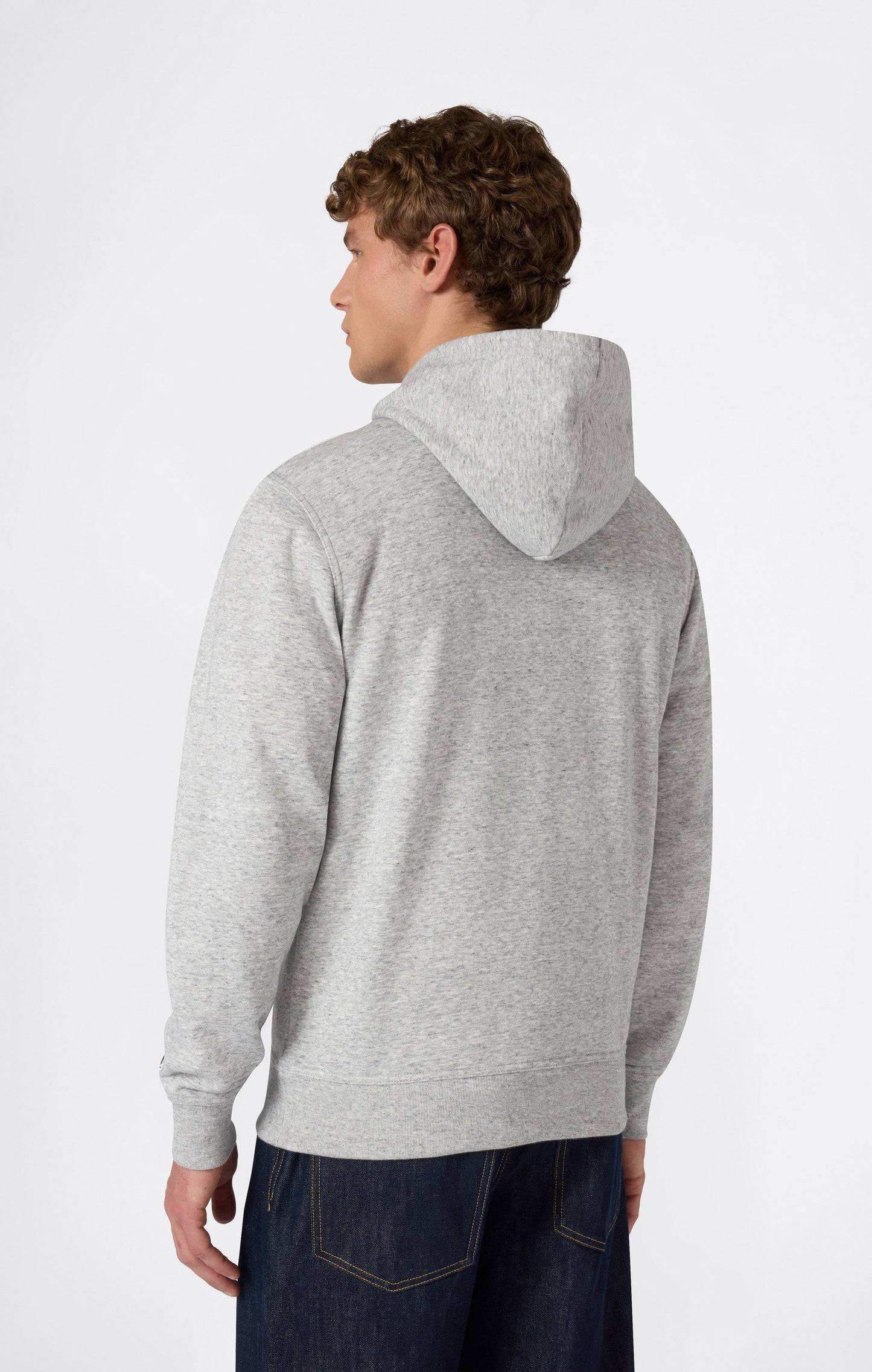Men's Lightweight Hoodie with Small Embroidered Logo Icons
