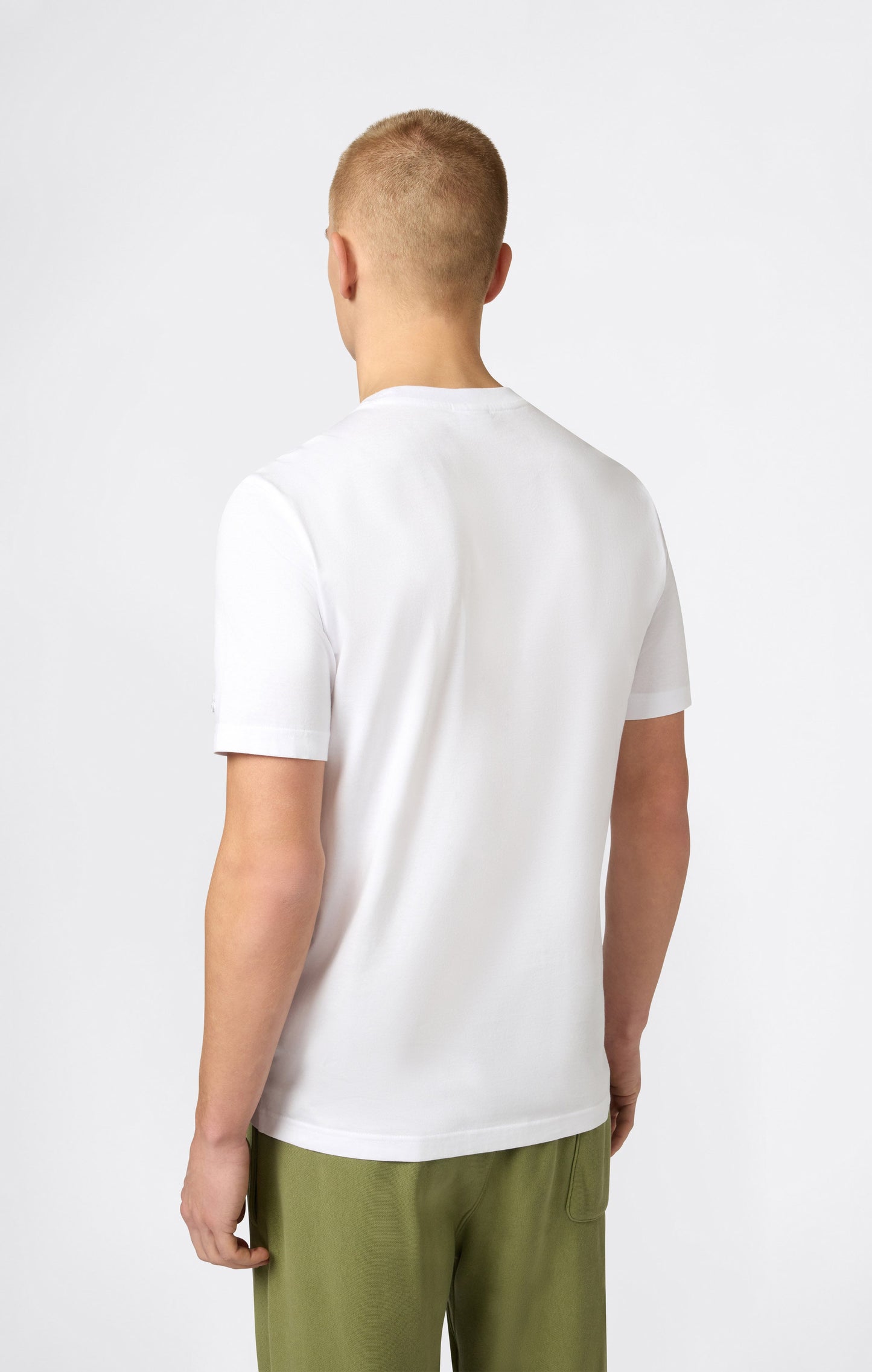 Men's T-Shirt with Small Embroidered Logo Icons