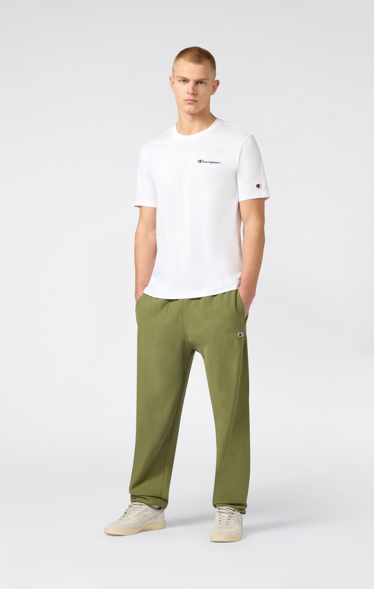 Men's T-Shirt with Small Embroidered Logo Icons