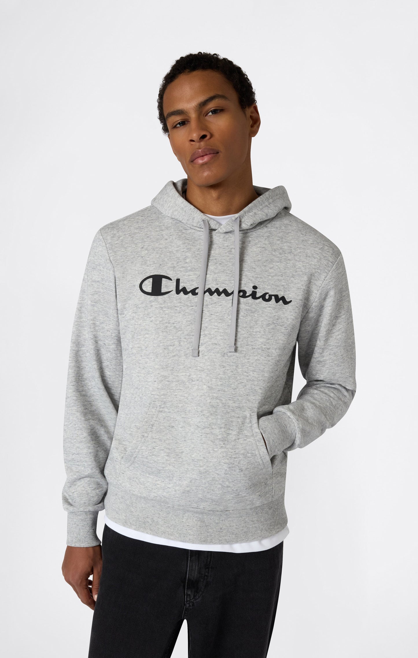 Men's Lightweight Hooded Sweatshirt with Maxi Printed Logo