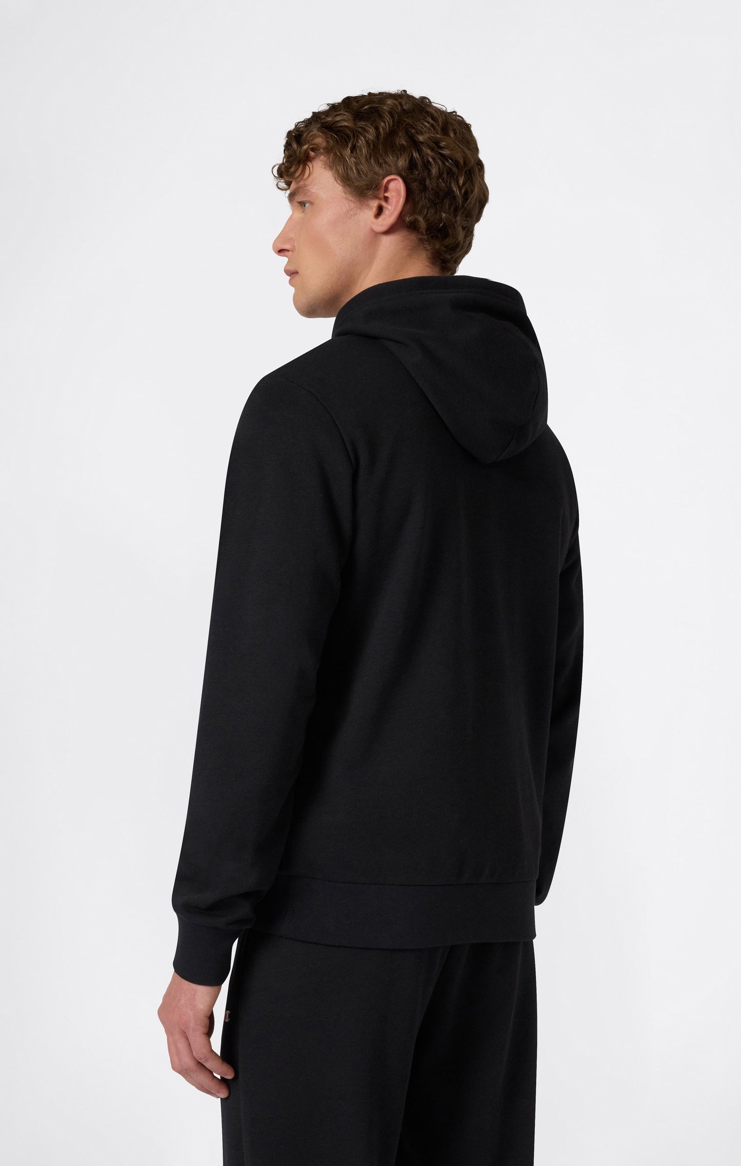 Herren-Kapuzensweatshirt mit durchgehendem Reißverschluss und Maxi-Logoprint, leicht