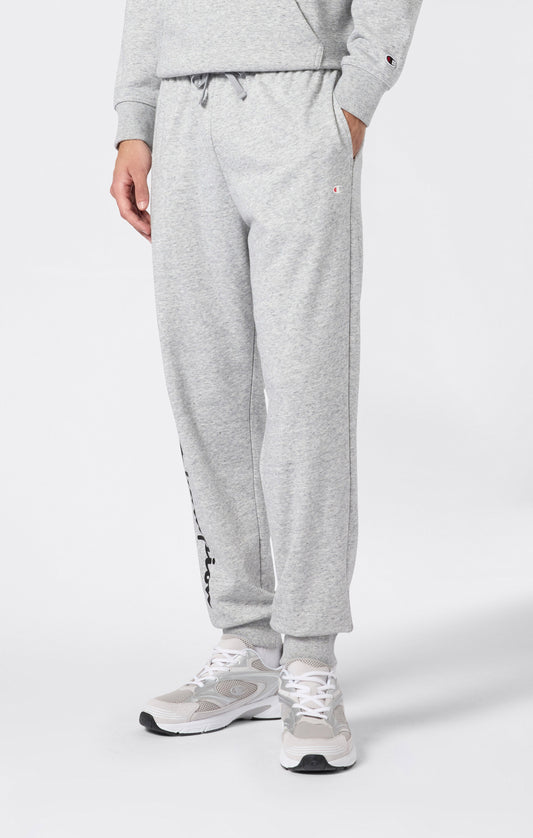 Men's Lightweight Jogger Pants with Rib Cuffs and Maxi Printed Logo