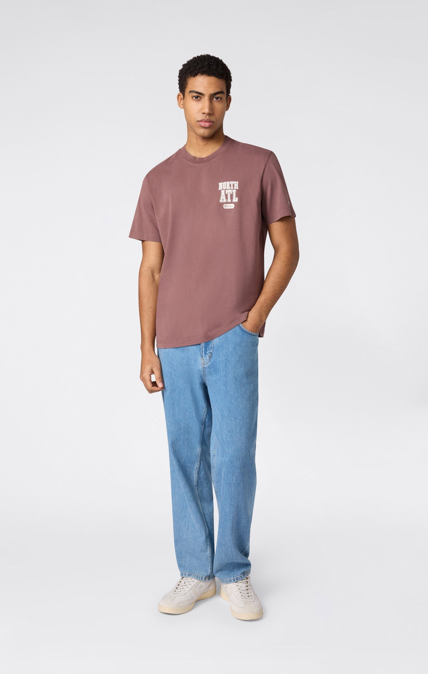 Herren East West T-Shirt mit Vorder- und Rückenaufdruck