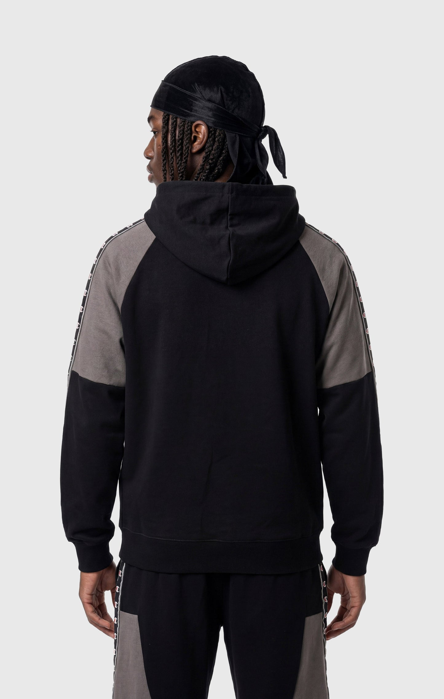 Men's Interlock Tape Logo Hooded Sweatshirt