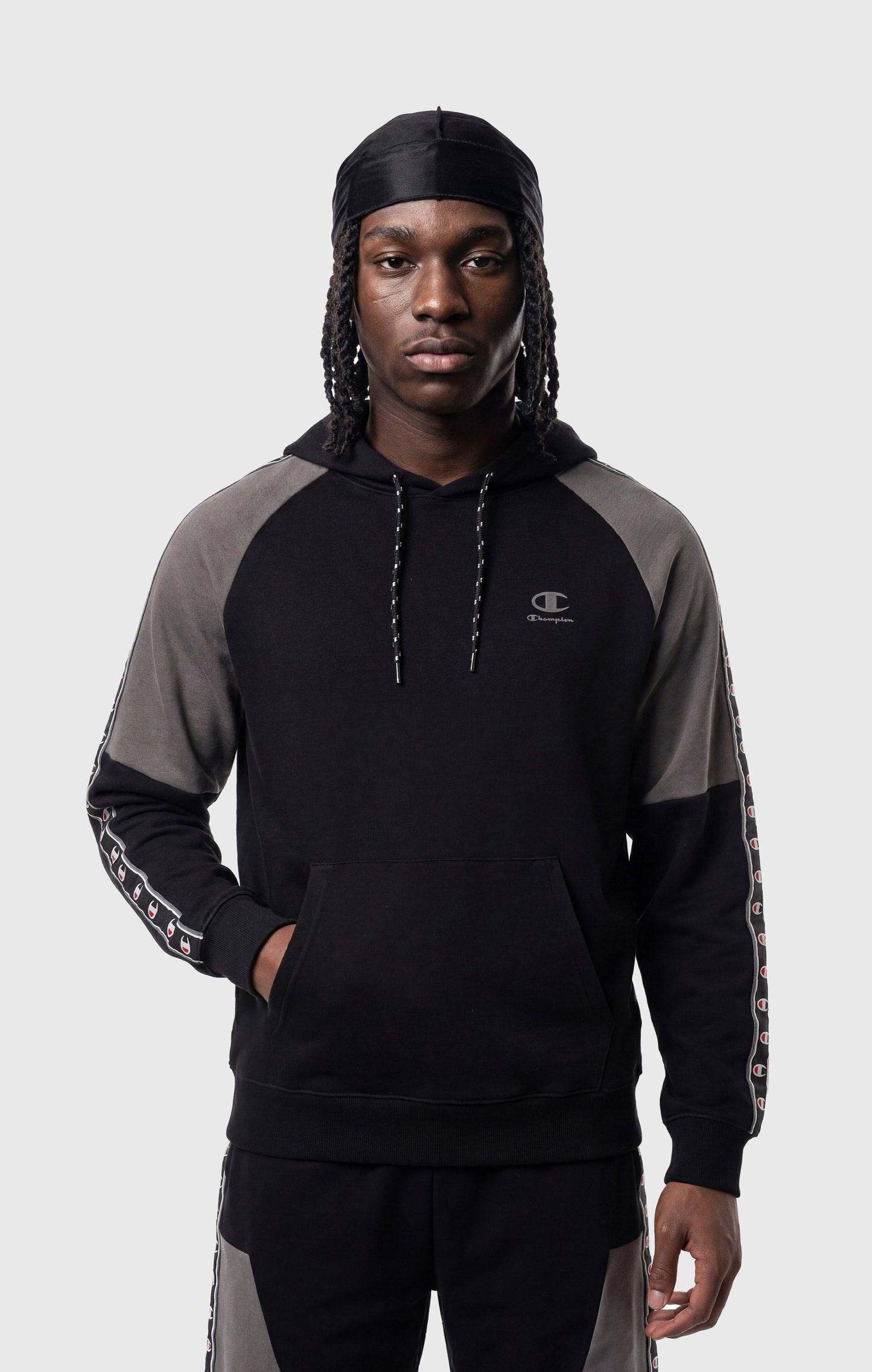 Men's Interlock Tape Logo Hooded Sweatshirt