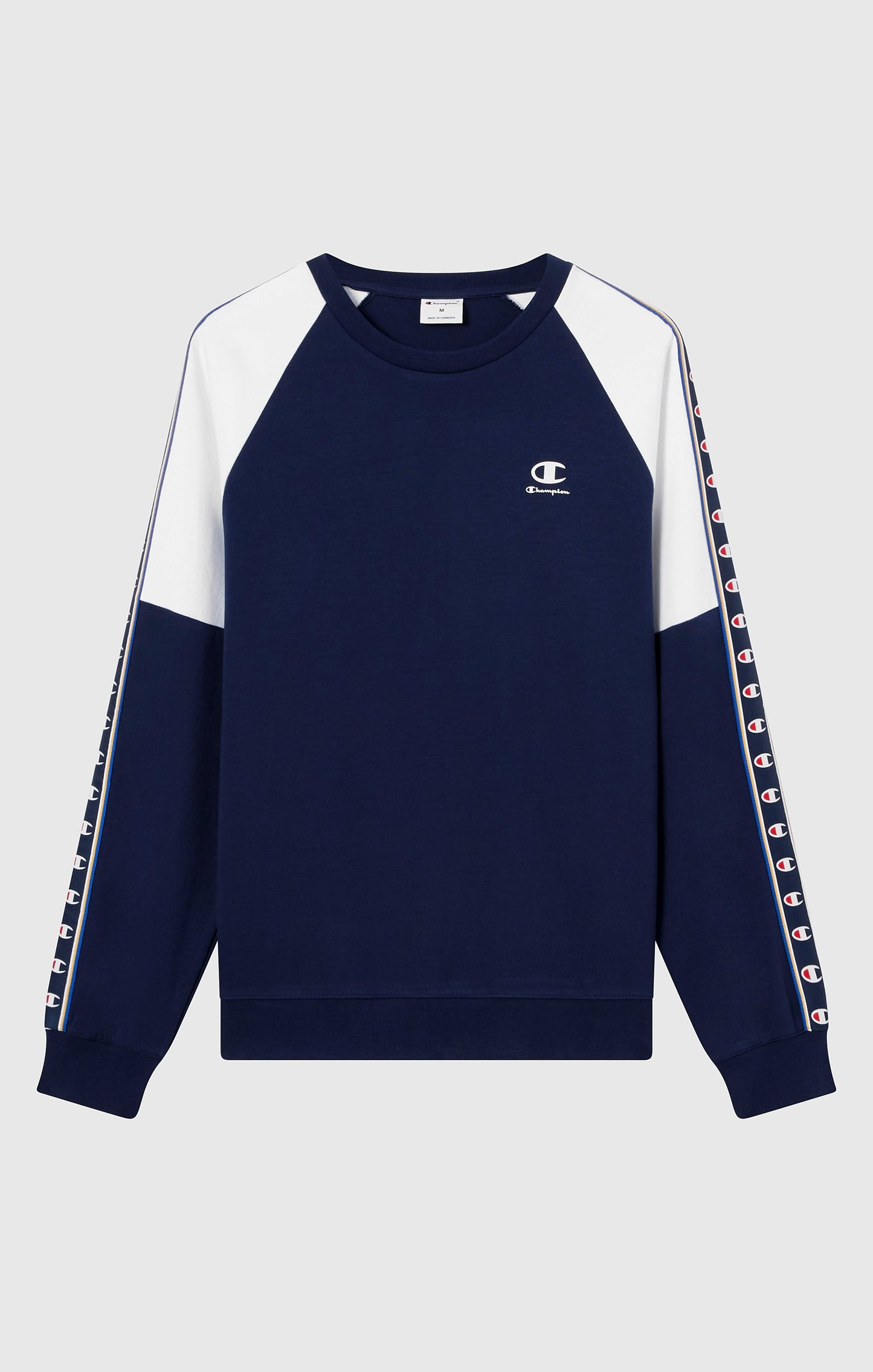 Herren Interlock Tape Logo Rundhals-Sweatshirt