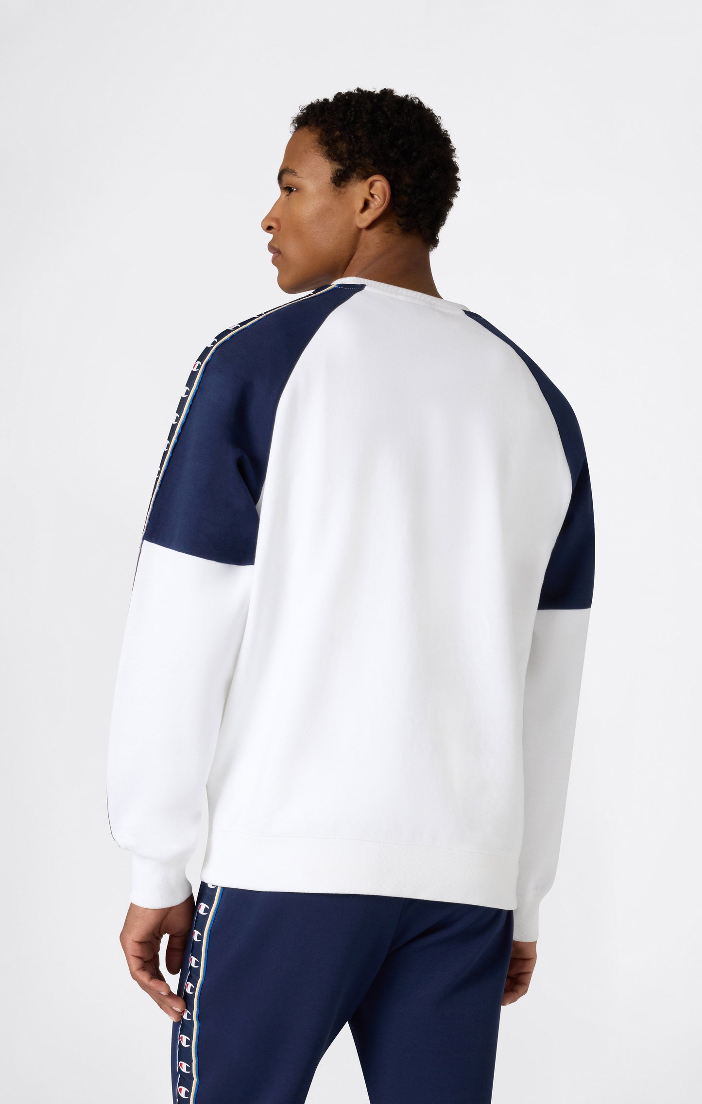 Men's Interlock Tape Logo Crewneck Sweatshirt