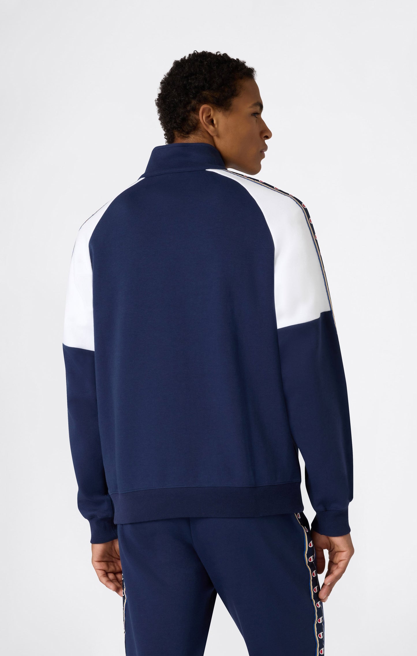 Men's Interlock Half Zip Tape Logo Sweatshirt