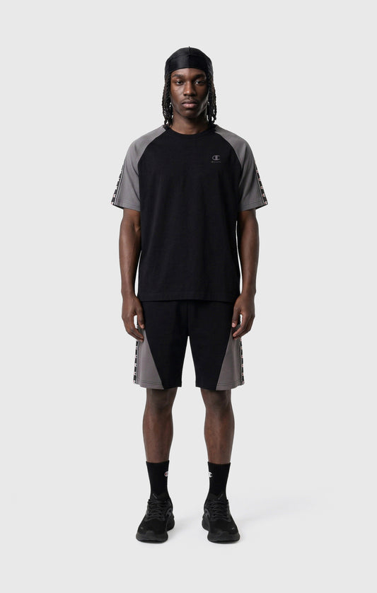 Herren T-Shirt mit Raglanärmeln und Logo-Tape