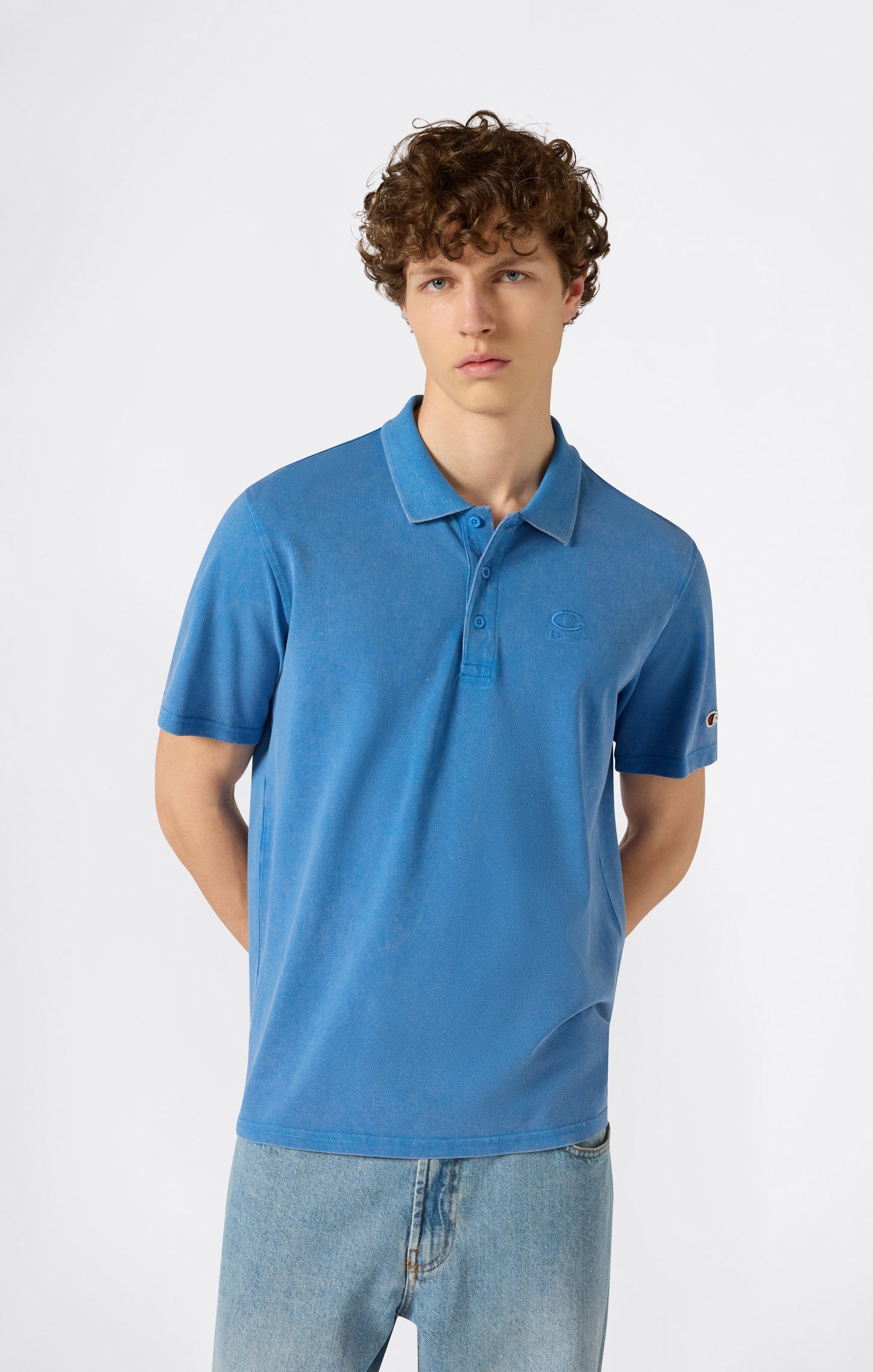 Men's Washed Effect Polo Icons