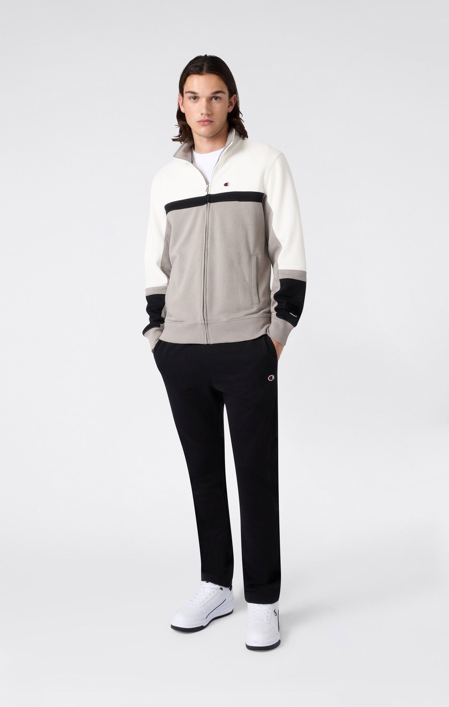 Men's Lightweight Color Block Full Zip Tracksuit