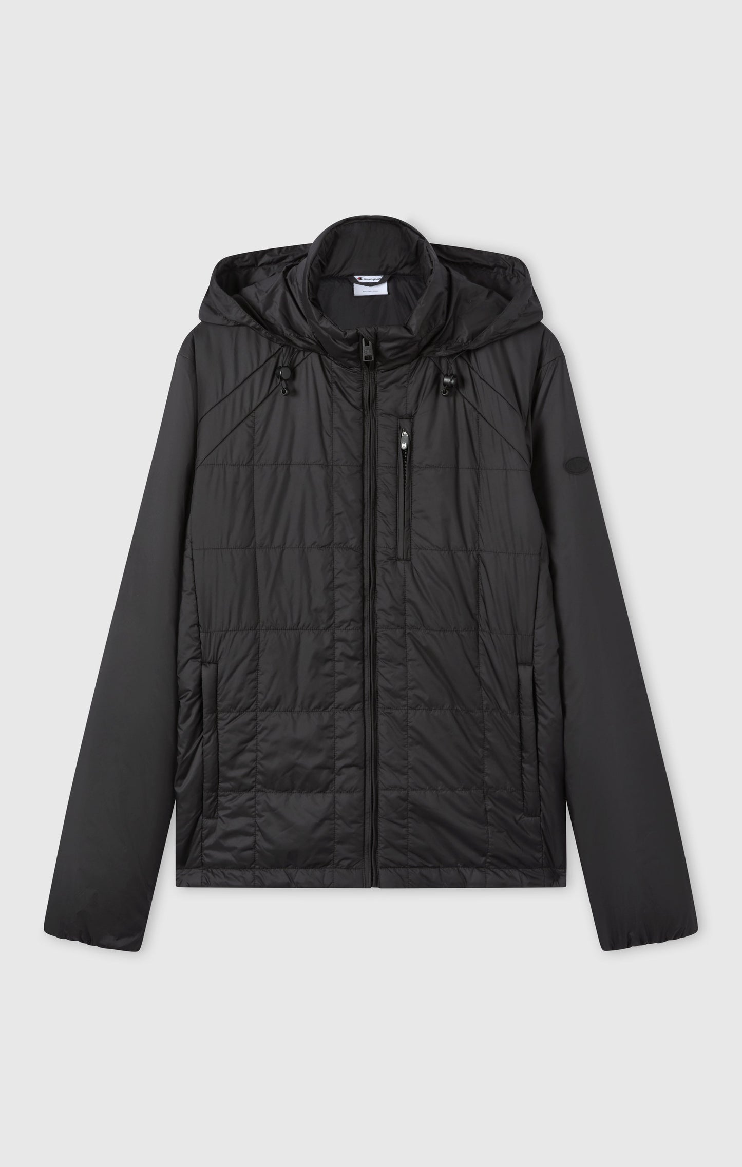 Men's Padded Hooded Jacket with Full Zip