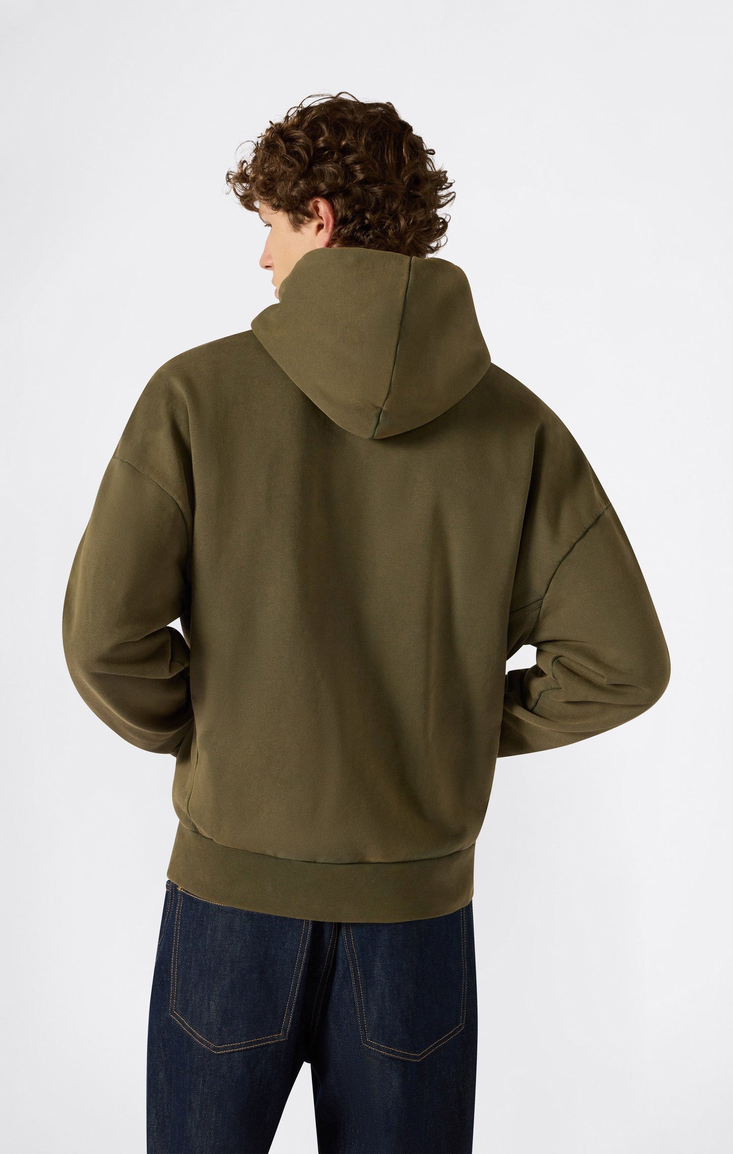 Men's Hooded Sweatshirt with Washed Effect