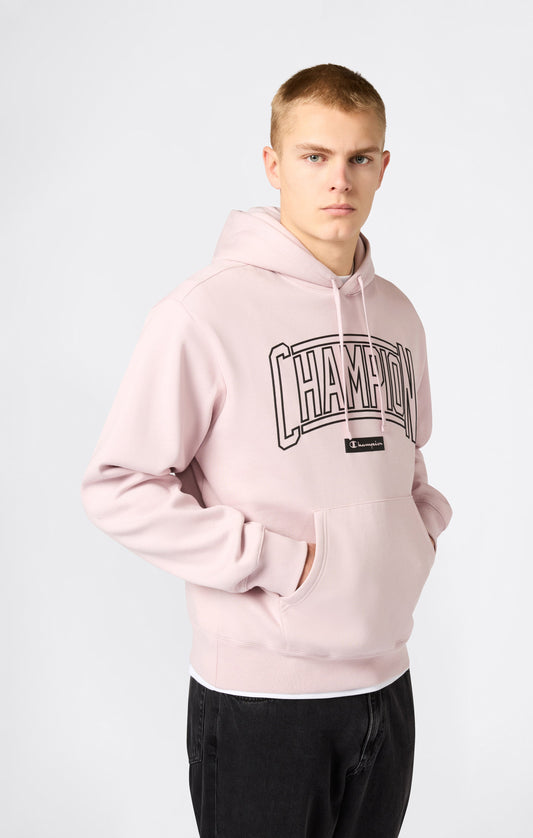 Men's Hooded Sweatshirt With Brushed Interior And Puff Print Logo