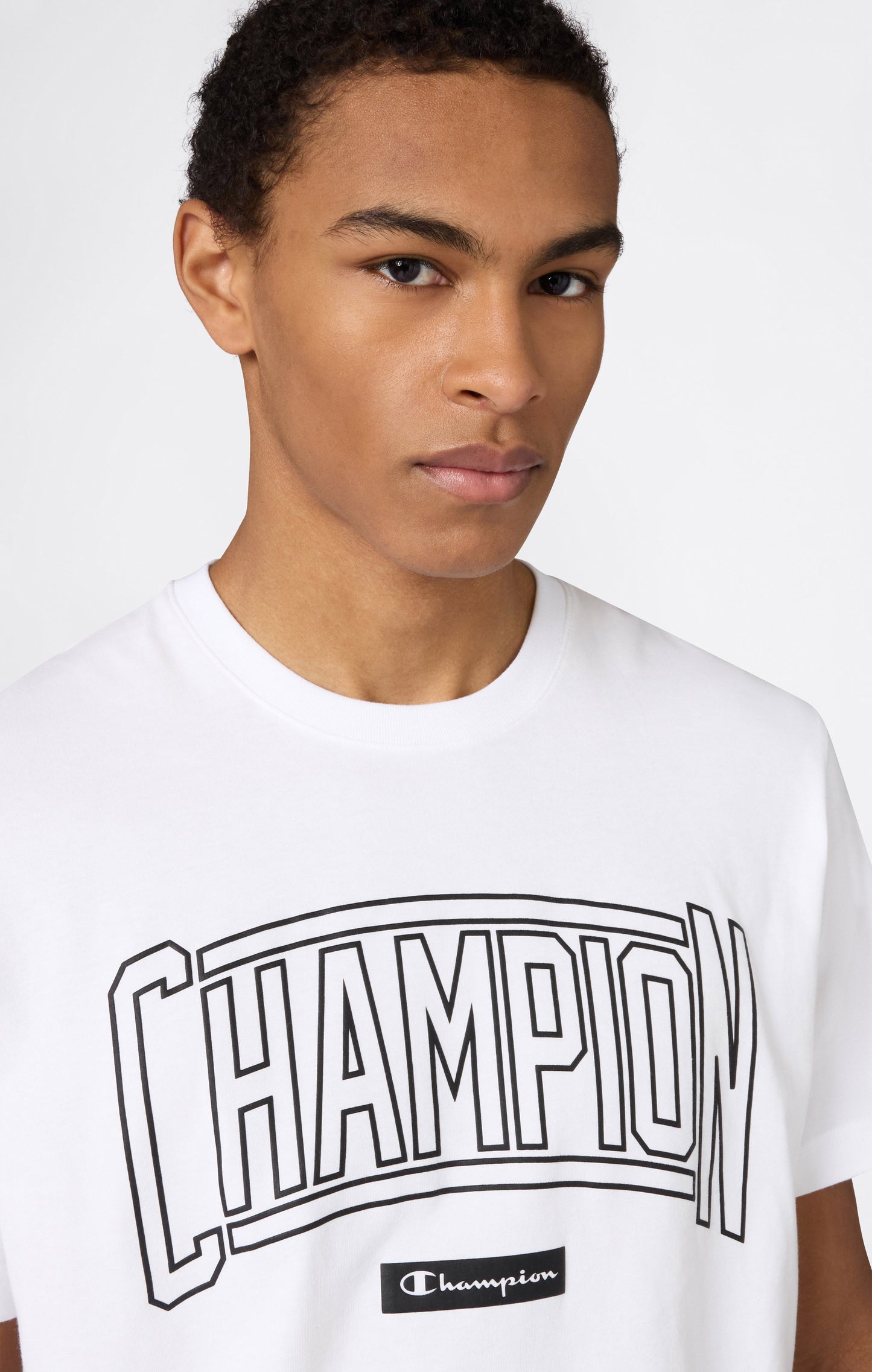 Men's Crewneck T-Shirt With Puff Print Logo