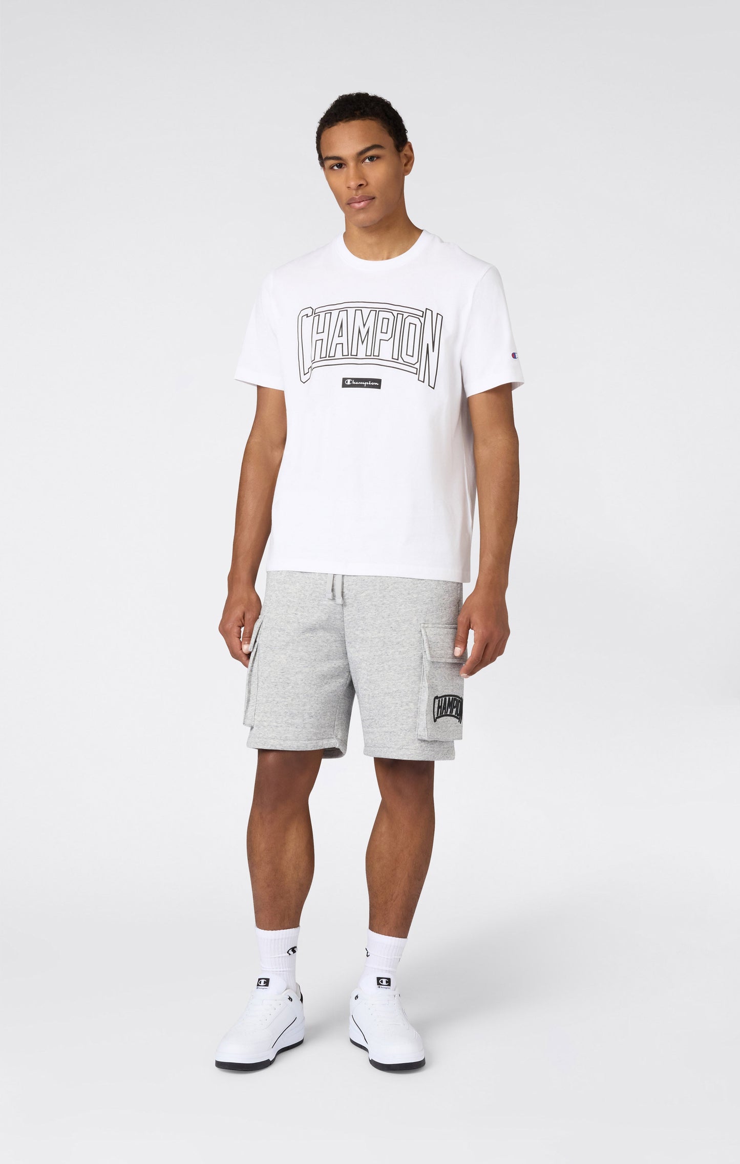 Men's Crewneck T-Shirt With Puff Print Logo