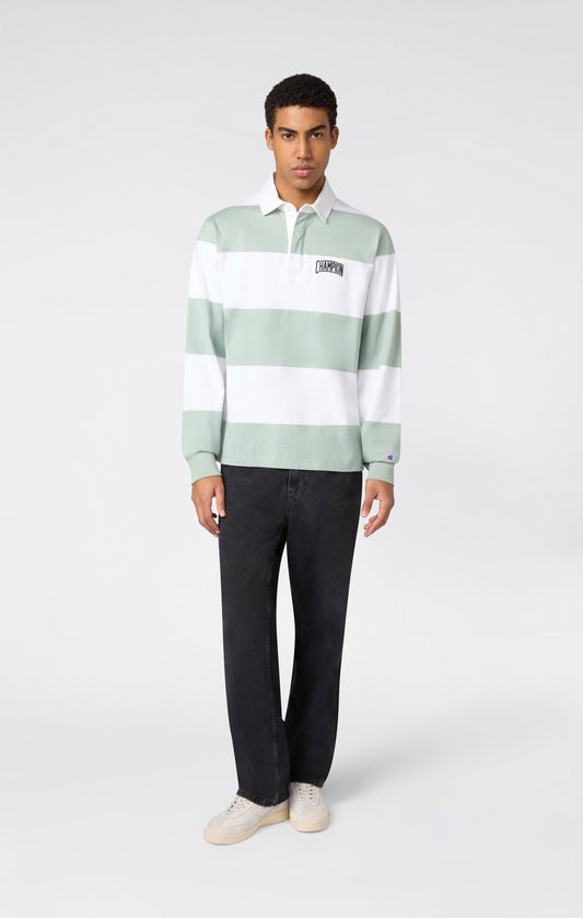 Men's Striped Heavy Jersey Polo Shirt