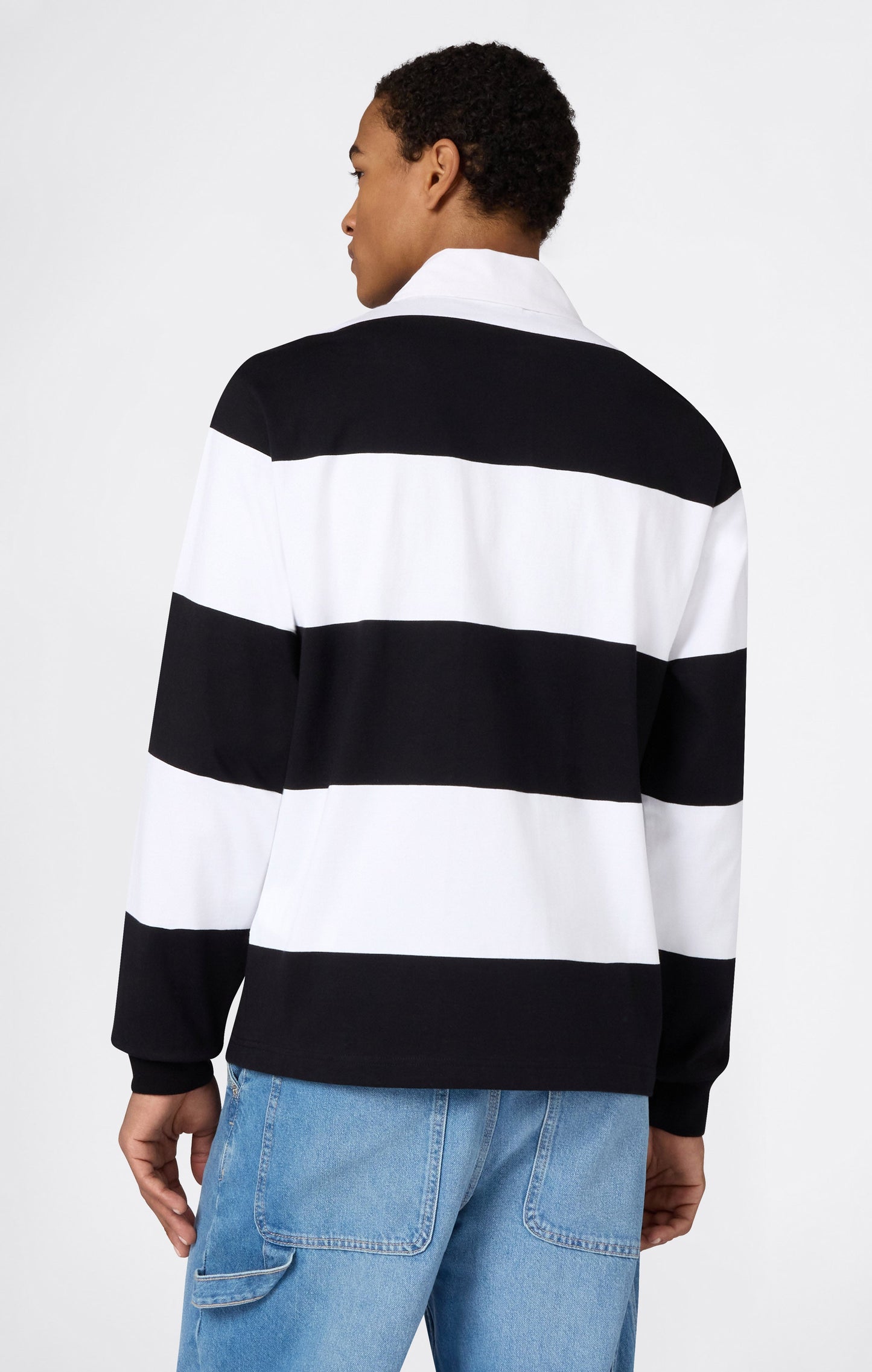 Men's Striped Heavy Jersey Polo Shirt