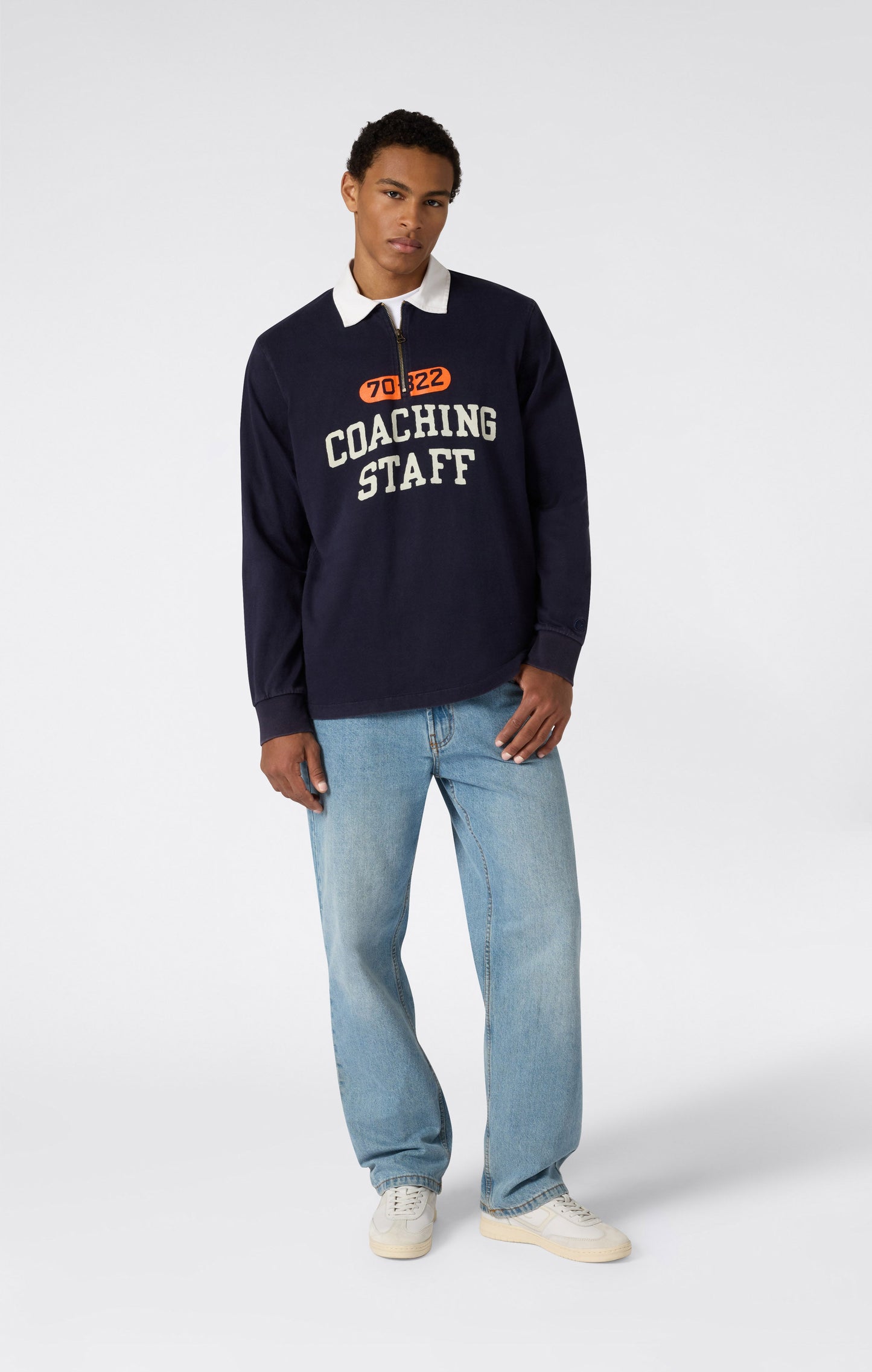 Men's Long Sleeve Half Zip Polo Shirt Time Capsule