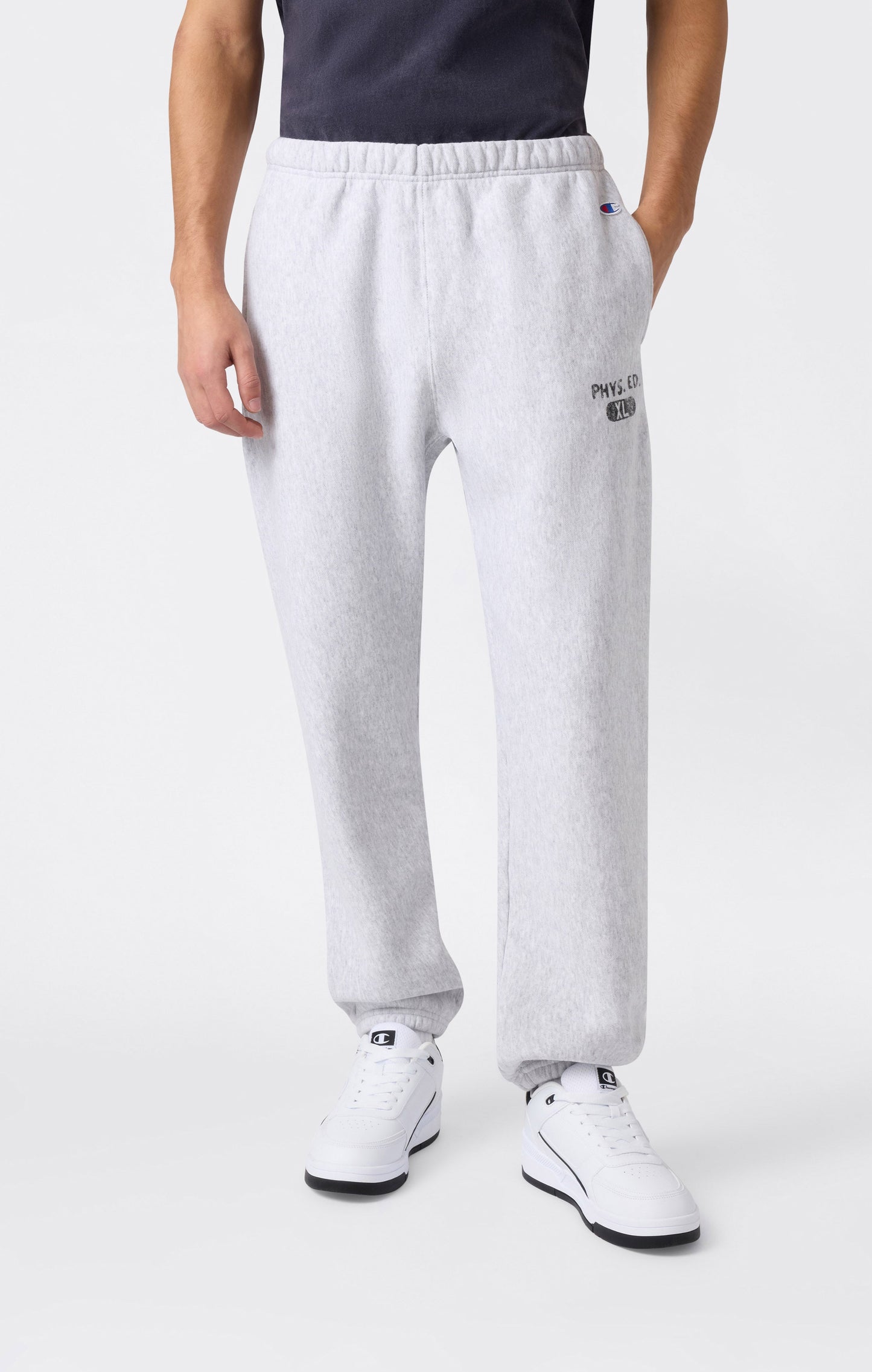 Men's Fleece Jogger Pants with Elastic Cuffs and Brushed Interior Reverse Weave